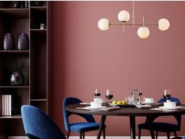 Luminaire suspendu MUDERO 4 lampes doré