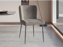 Chaise MARLENE tissu bouclé sable