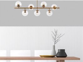 Suspension FAROUK 7 lampes vintage