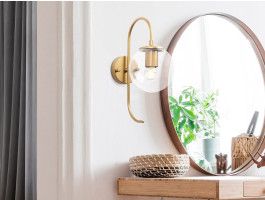 Applique murale COLOMBARI 1 lampe doré