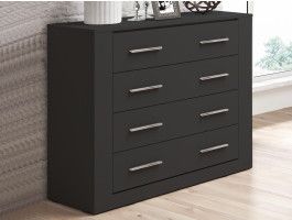 Commode ARTI 4 tiroirs noir