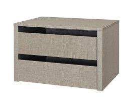 Bloc-tiroir NELE 2 tiroirs 58 cm lin naturel