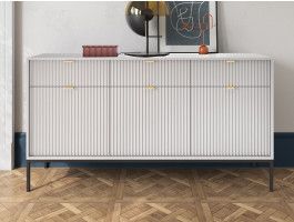 Buffet/bahut NORYA 3 portes 3 tiroirs gris