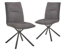 Lot de 2 chaises TIMMO gris