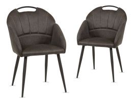 Lot de 2 chaises PLATON anthracite