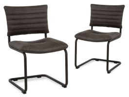 Lot de 2 chaises LUTTI anthracite