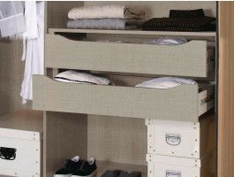 Bloc-tiroir BETA 2 tiroirs 90 cm lin naturel