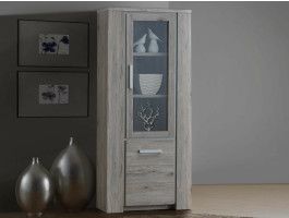Vitrine ELIA 2 portes chêne rustique