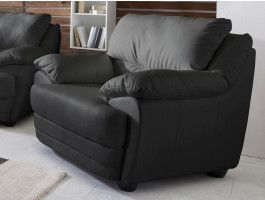 Fauteuil NEBRASKA 1 place éco-cuir noir