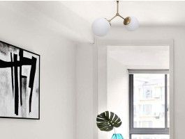 Suspension DAMSON 2 globes jaune