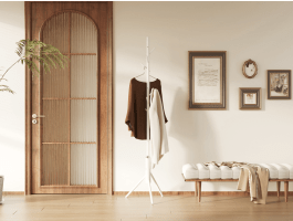 Porte-manteau KARISSA 8 crochets blanc