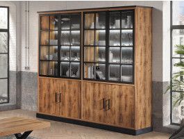 Bibliothèque OBI 8 portes bois tropix