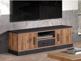 Meuble tv-hifi OBI 2 portes 1 tiroir bois tropix