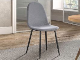 Chaise BOYA velours gris