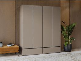 Armoire CROSSAIR 4 portes 2 tiroirs taupe