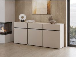 Buffet/bahut CROSSAIR 3 portes 3 tiroirs cachemire