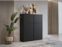 Commode CROSSAIR 4 portes noir