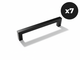 Lot de 7 poignées WASHING noir
