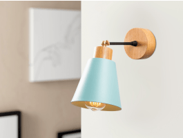 Applique murale MANORIA 1 lampe bleu clair