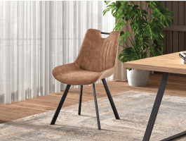 Chaise PAOLA brun foncé