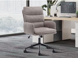 Chaise de bureau AIMONS tissu raven sable