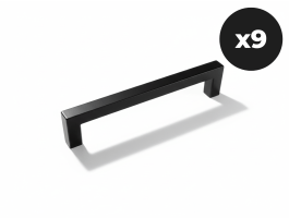 Lot de 9 poignées WASHING noir