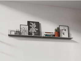 Etagère murale PIKA 90 cm graphite/gris clair