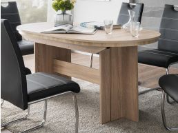 Table repas ovale extensible ROMY sonoma 160>310 cm