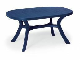 Table de jardin ovale KAZAK 145 cm bleu