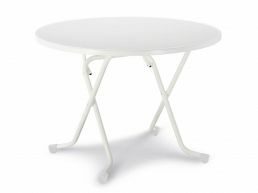 Table de jardin pliable ovale PIM 100 cm blanc