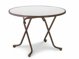 Table de jardin pliable ovale PIM 100 cm marron