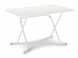 Table de jardin pliable rectangulaire PIM 110 cm blanc
