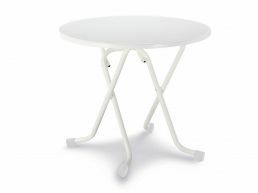 Table de jardin pliable ovale PIM 80 cm blanc