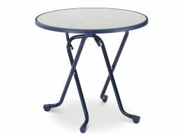 Table de jardin pliable ovale PIM 80 cm bleu