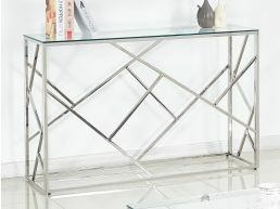 Console rectangulaire MADERE 120 cm argent