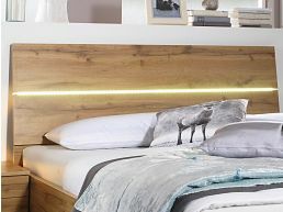 Tête de lit SCARLETT 140x200 cm chêne wotan avec led