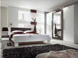 Chambre complète VERO 160x200 cm blanc/carbone