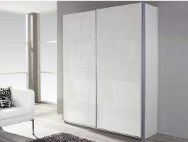 Garde-robe MINOTOR 2 portes coulissantes 181 cm blanc