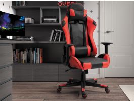 Chaise gaming FARMER inclinable rouge/noir 
