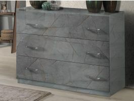 Commode MARIO 3 tiroirs marmo grigio