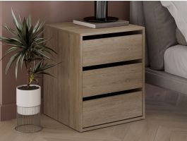 Chevet ARTEMIS 3 tiroirs chêne shetland