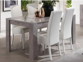 Table repas rectangulaire GRENADE 190 cm marbre laqué