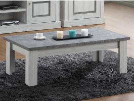 Table basse rectangulaire EMMANUEL 120 cm chêne grisé/béton