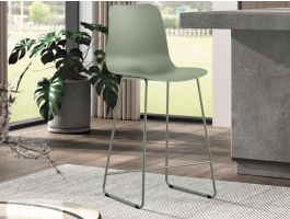 Tabouret de bar MARIPALO gris/vert