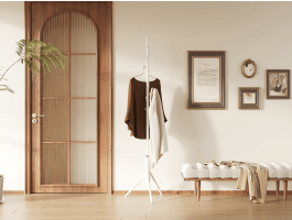 Porte-manteau KARISSA 8 crochets blanc