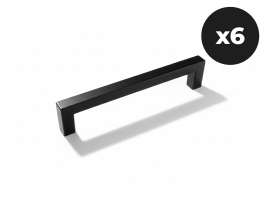 Lot de 6 poignées WASHING noir