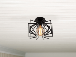 Plafonnier EMRUTTY 1 lampe noir