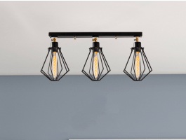 Plafonnier OYANI 3 lampes noir