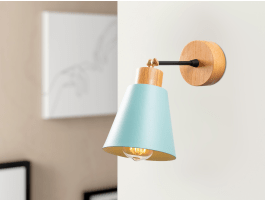 Applique murale MANORIA 1 lampe bleu clair