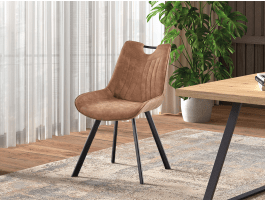 Chaise PAOLA brun foncé